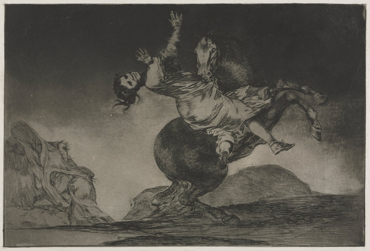 De Spreekwoorden: De Paardenontvoerder door Francisco de Goya