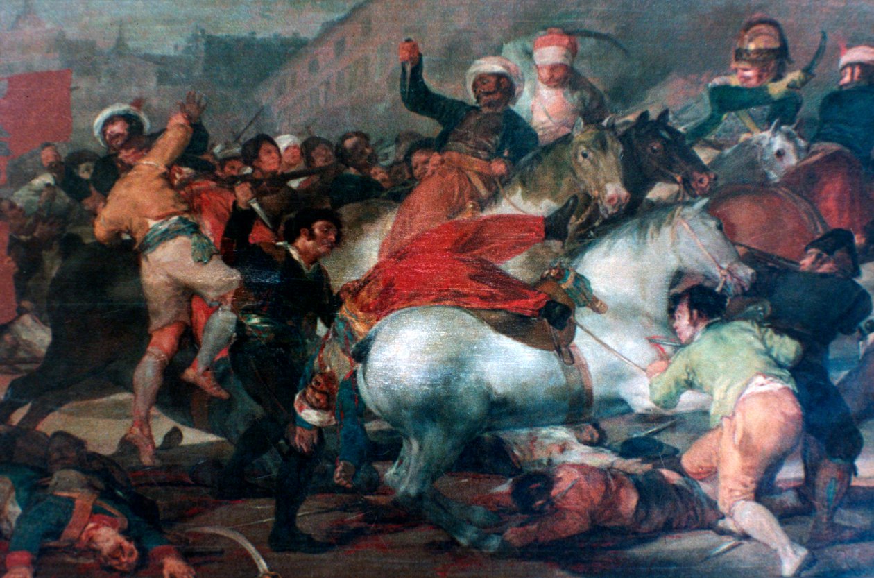 De tweede mei 1808: Aanval van de Mamelukken, 1814 door Francisco de Goya