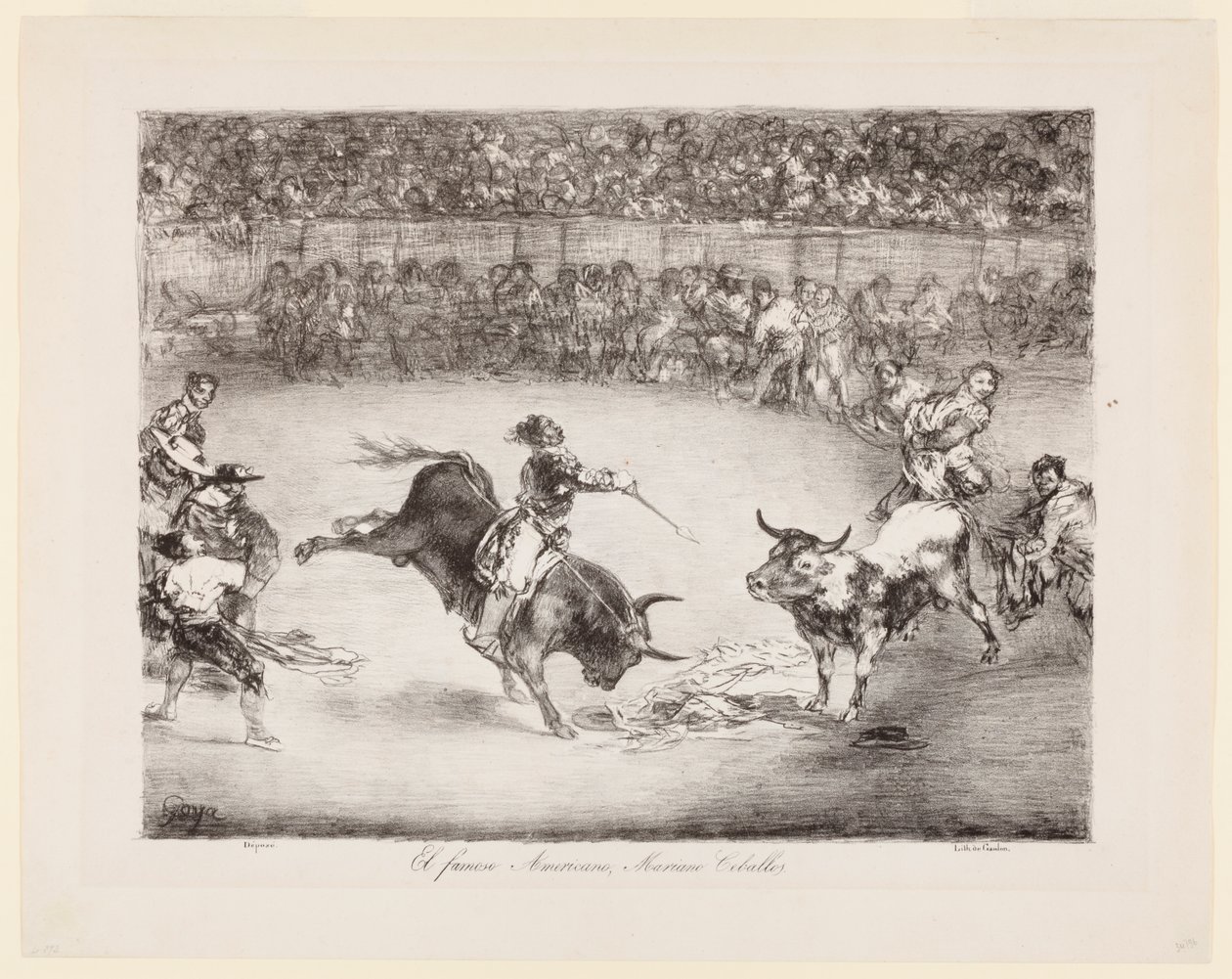 De beroemde Amerikaan, Mariano Ceballos: De stieren van Bordeaux door Francisco de Goya