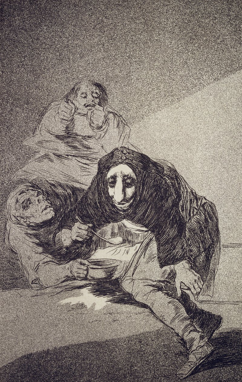 De schandelijke Capricho nr. 54 door Francisco de Goya