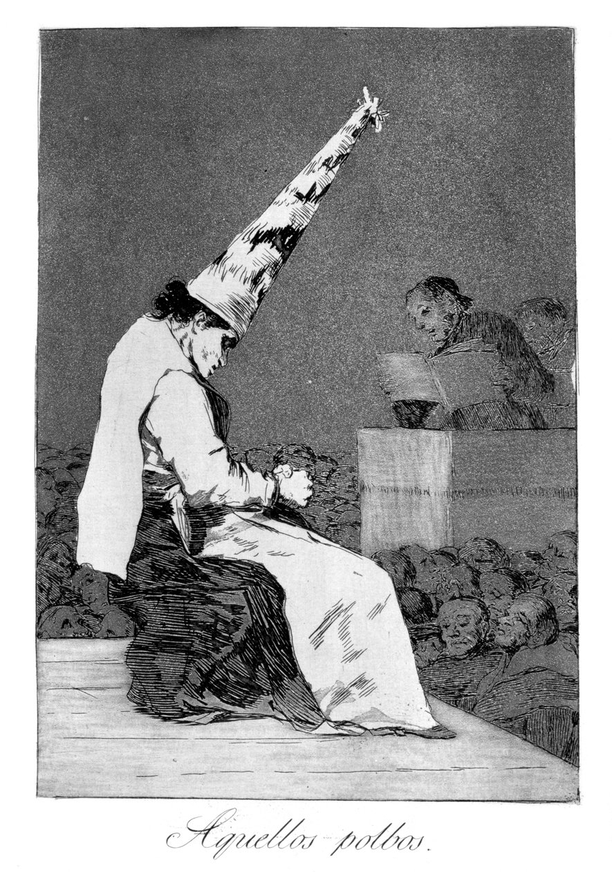 Die stofdeeltjes, Perrico de kreupele door Francisco de Goya