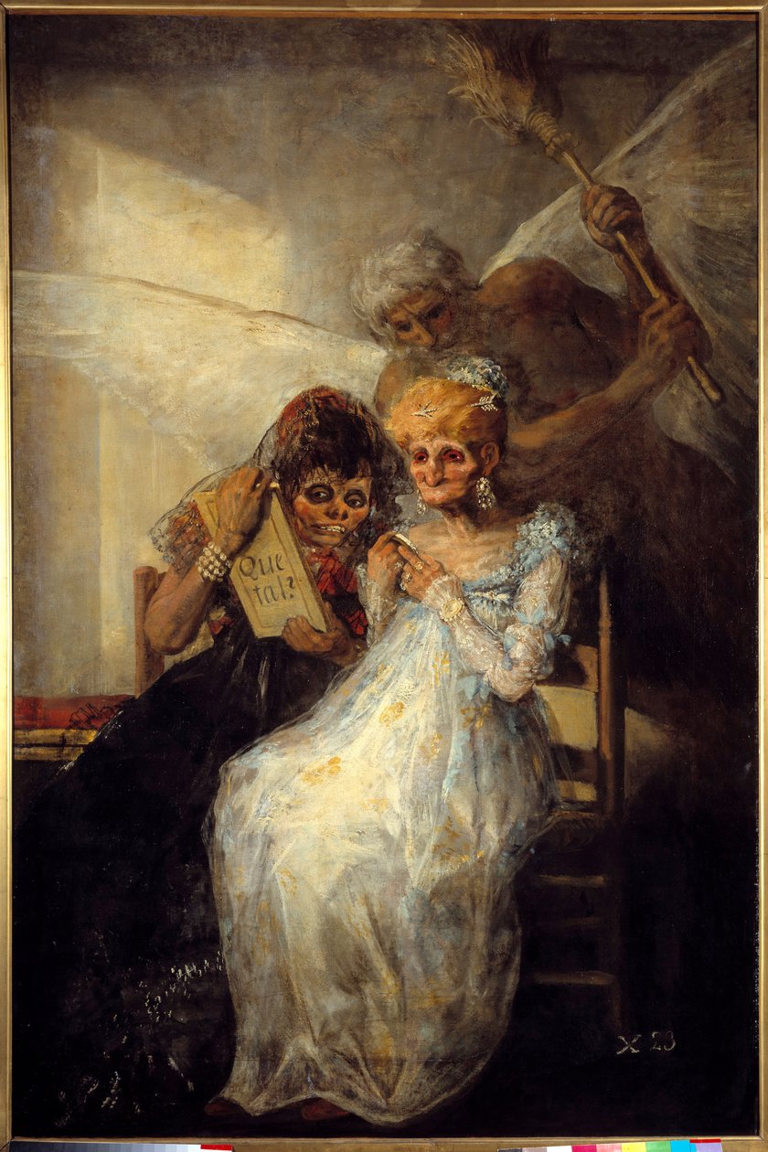 Tijd of de Oude Vrouwen (1808) door Francisco de Goya
