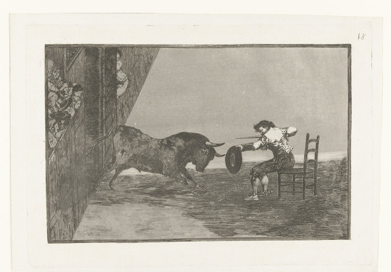Uitdaging van Martincho in de arena van Zaragosa door Francisco de Goya