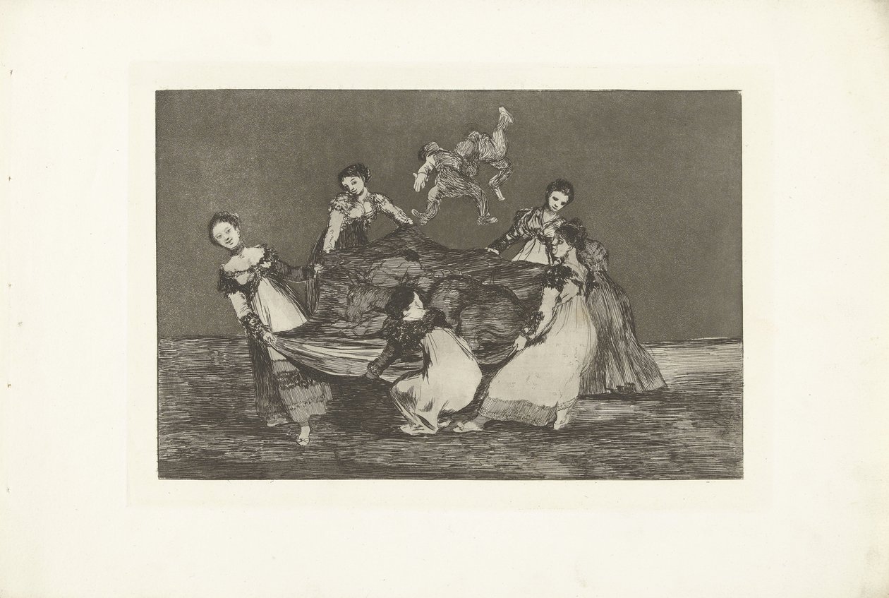 Vrouwelijke dwaasheid (De dwaasheden) (De spreekwoorden) (series title) door Francisco de Goya