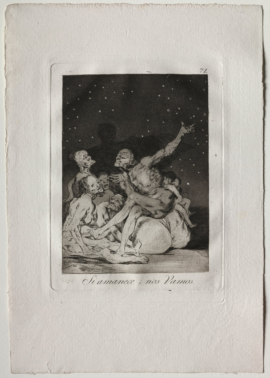 Wanneer de dag aanbreekt, vertrekken we door Francisco de Goya