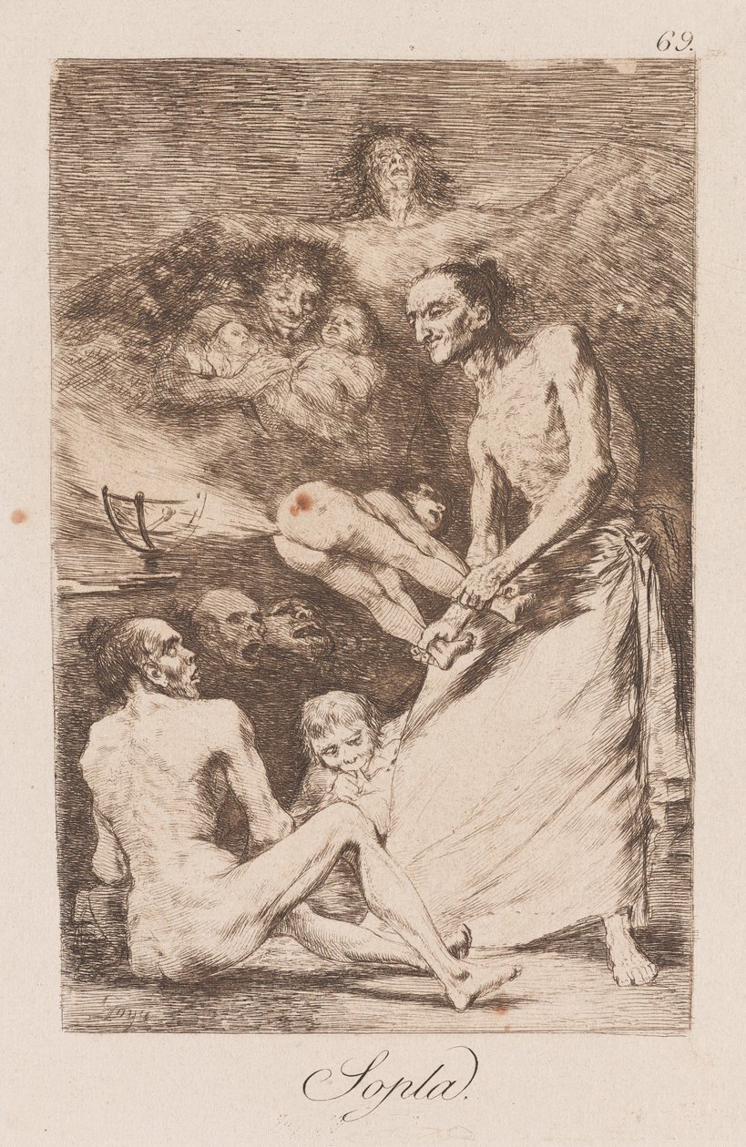 Wind, laat 18e-begin 19e eeuw door Francisco de Goya