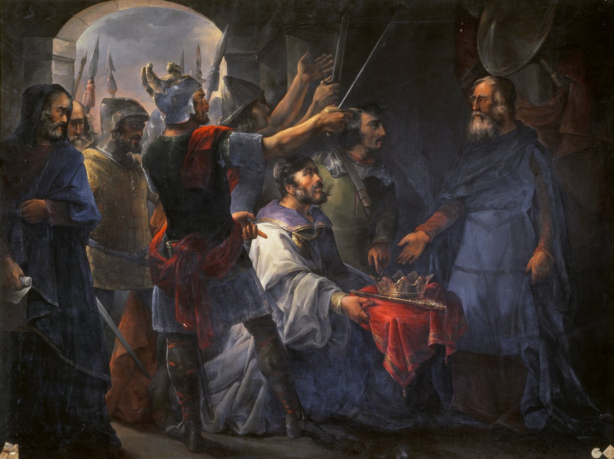 Verkiezing van Wamba als koning, 1843 door Francisco de Paula van Halen