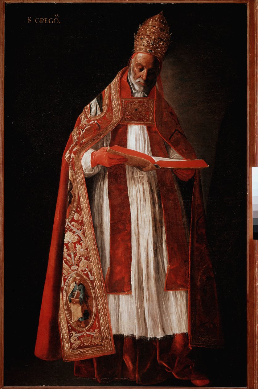 Paus Gregorius I de Grote door Francisco de Zurbaran
