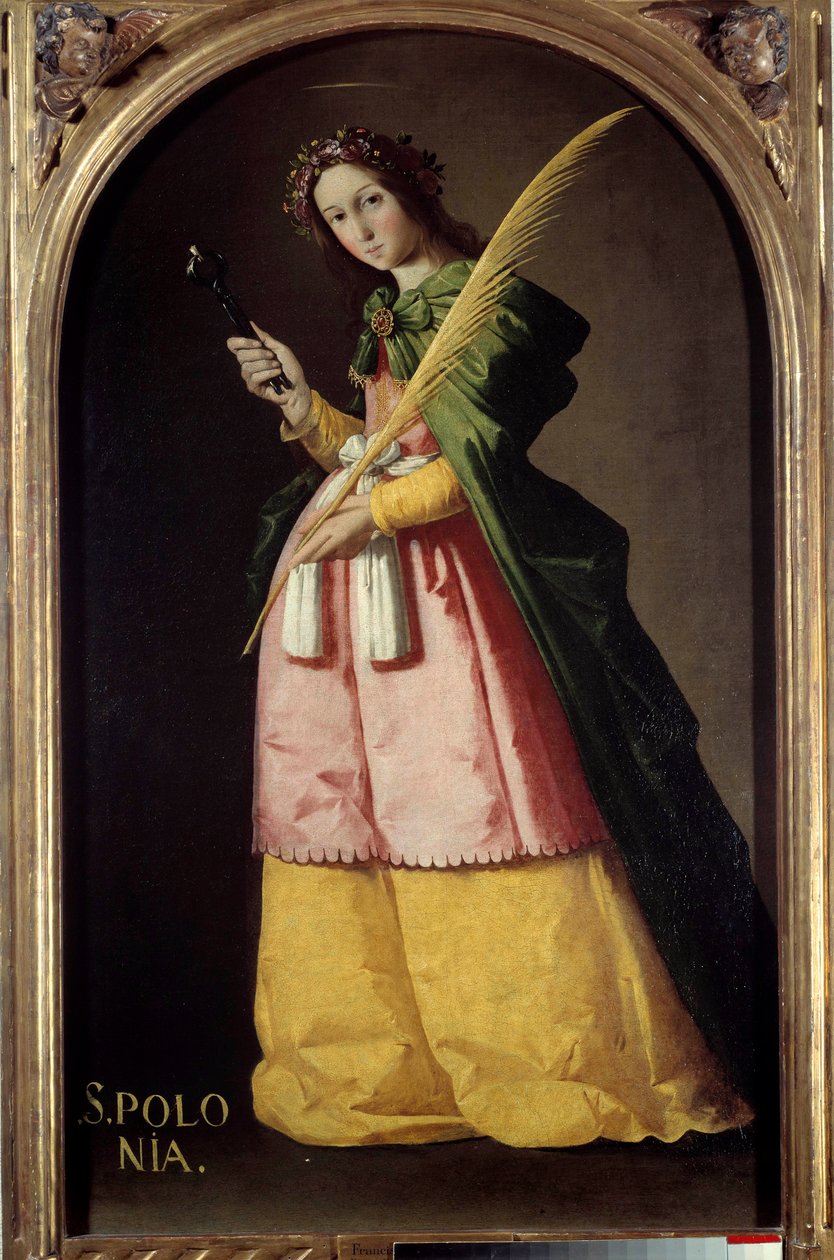 Portret van Sint-Apollo (of Apollonia) door Francisco de Zurbaran