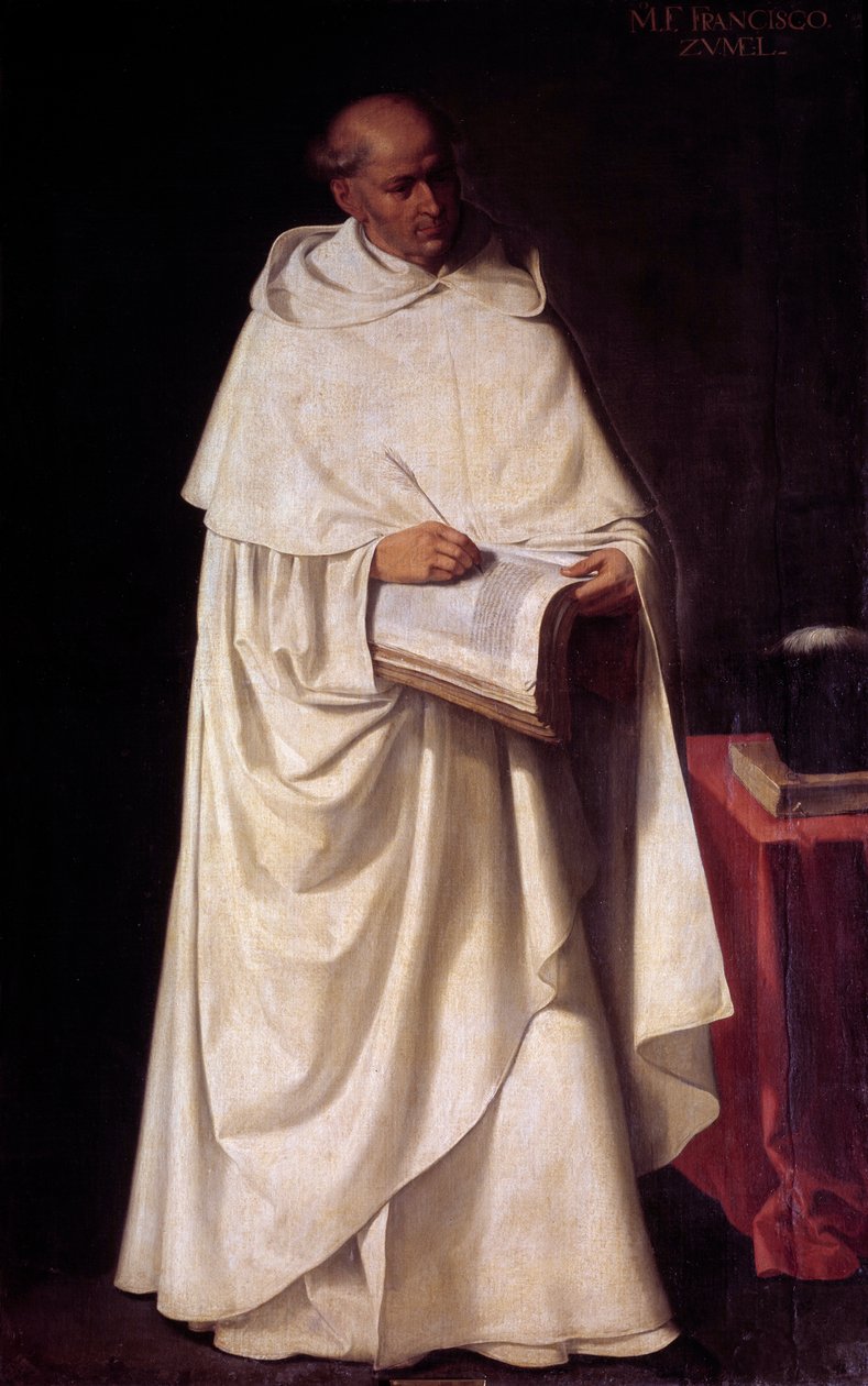 Portret van Francisco Zumel (circa 1540-1607), Spaanse religieus van de Orde van Merci en theoloog door Francisco de Zurbaran