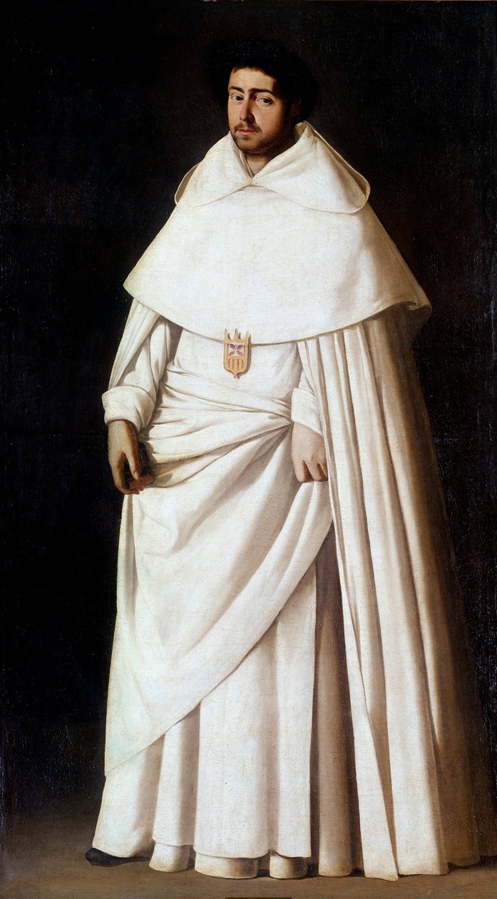 Portret van een Mercedarische monnik, Spaanse religieuze orde door Francisco de Zurbaran