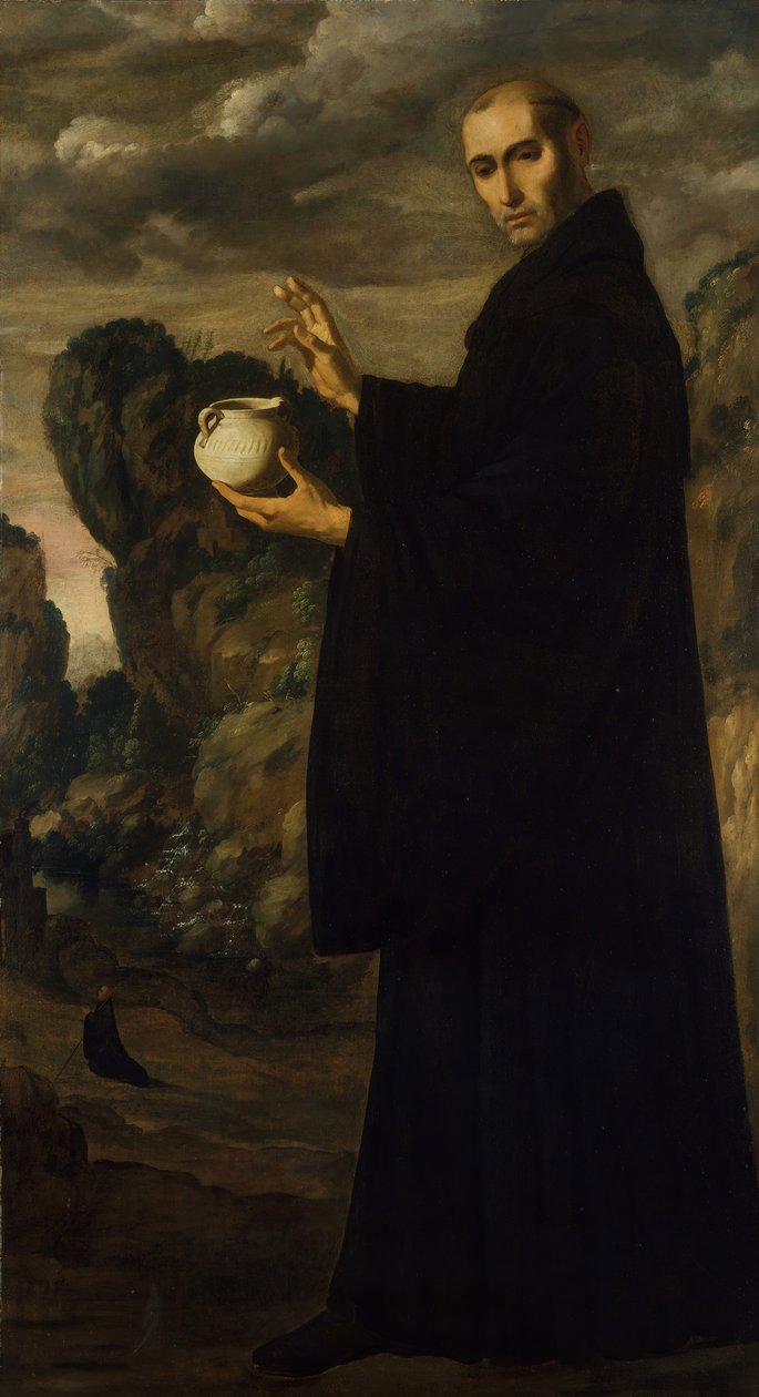 Sint Benedictus, ca. 1640-45 door Francisco de Zurbaran