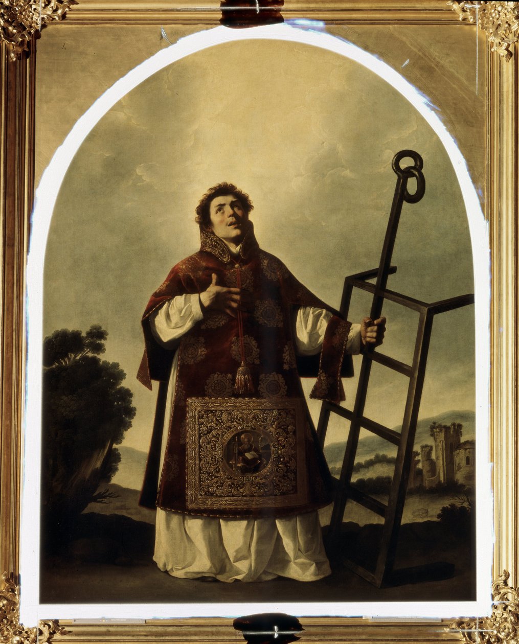Sint Laurentius van Rome (martelaar op een rooster) door Francisco de Zurbaran