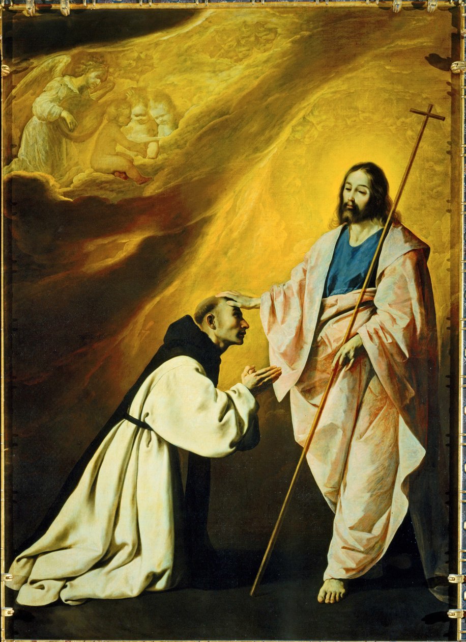 De verschijning van Jezus Christus ... (schilderij op doek) door Francisco de Zurbaran