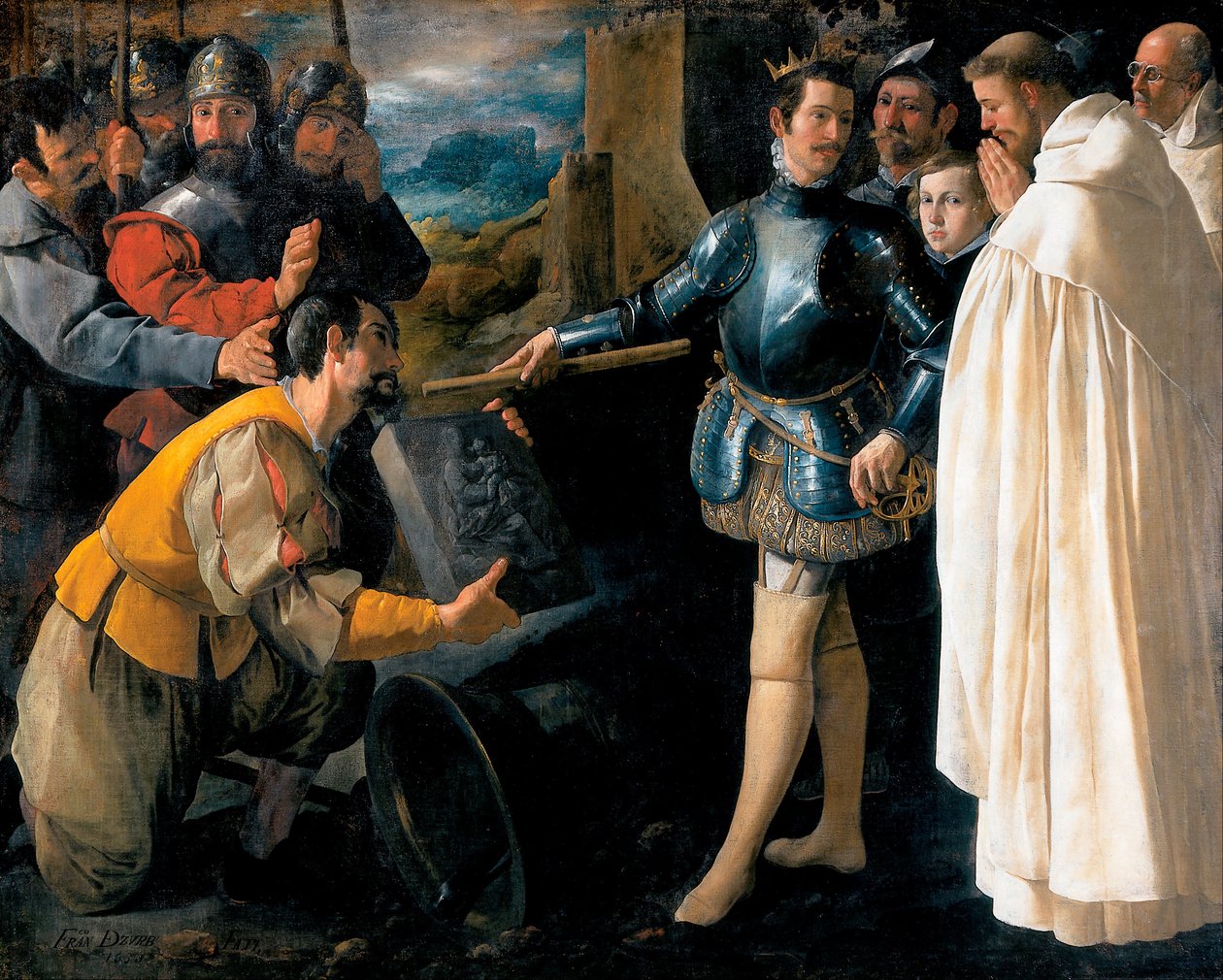 Sint Peter Nolasco Herstelt het beeld van de Maagd door Francisco de Zurbaran