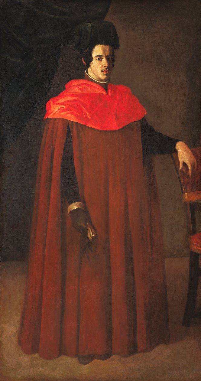 Spaans:  Retrato de un doctor en derecho of doctor de leyes Portret van een doctor in de rechten door Francisco de Zurbaran