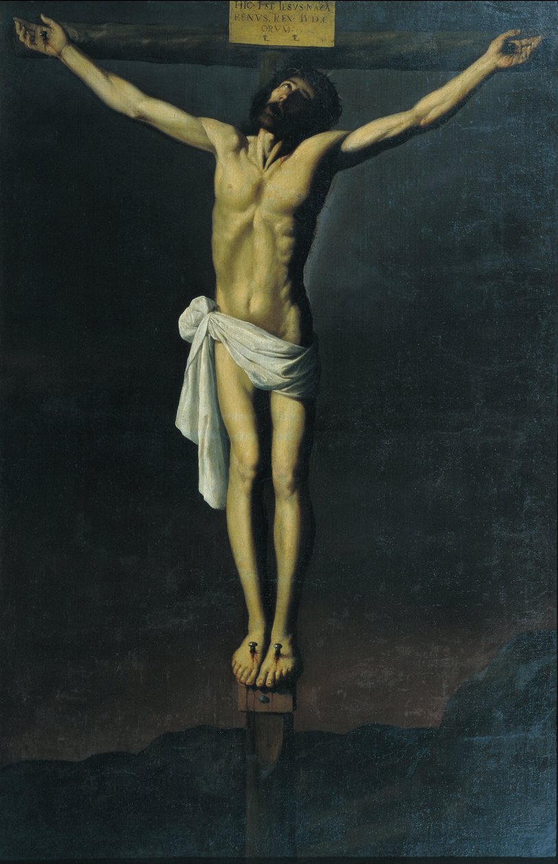 Christus gekruisigd door Francisco de Zurbarán and Workshop