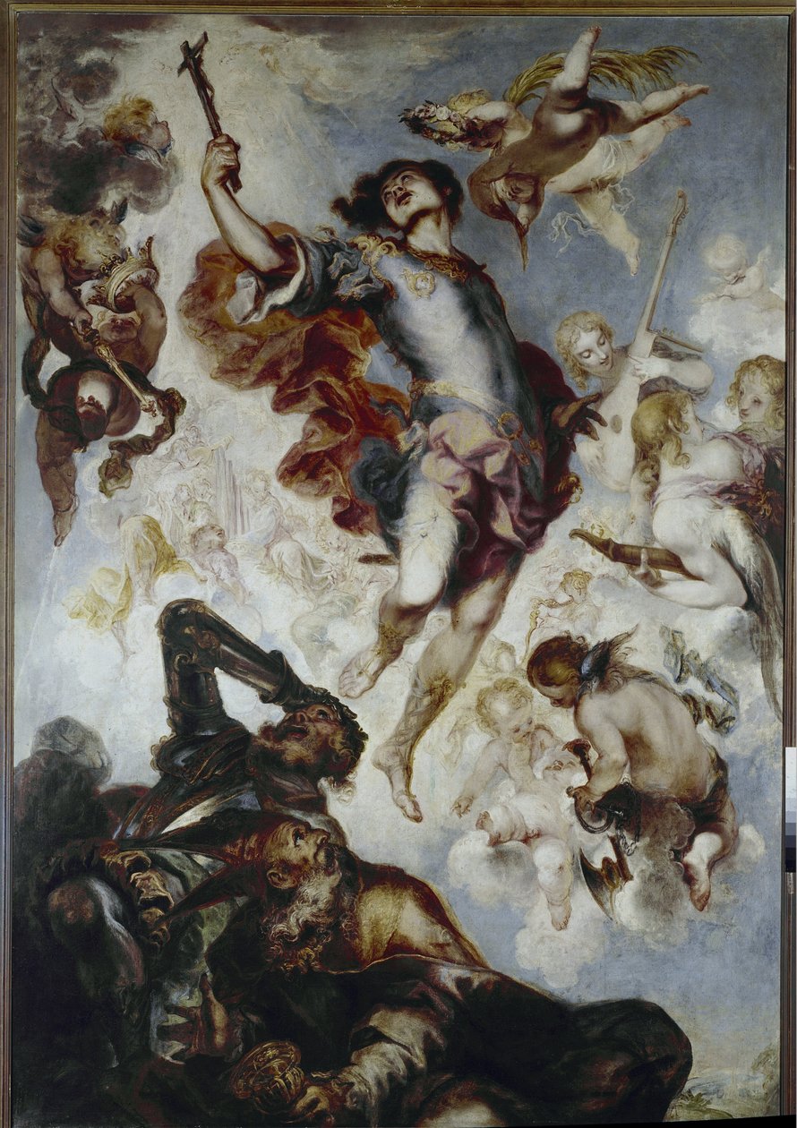 De triomf van Hermenegilde (Visigotische prins en martelaar, ca. 560-585) door Francisco the Younger Herrera