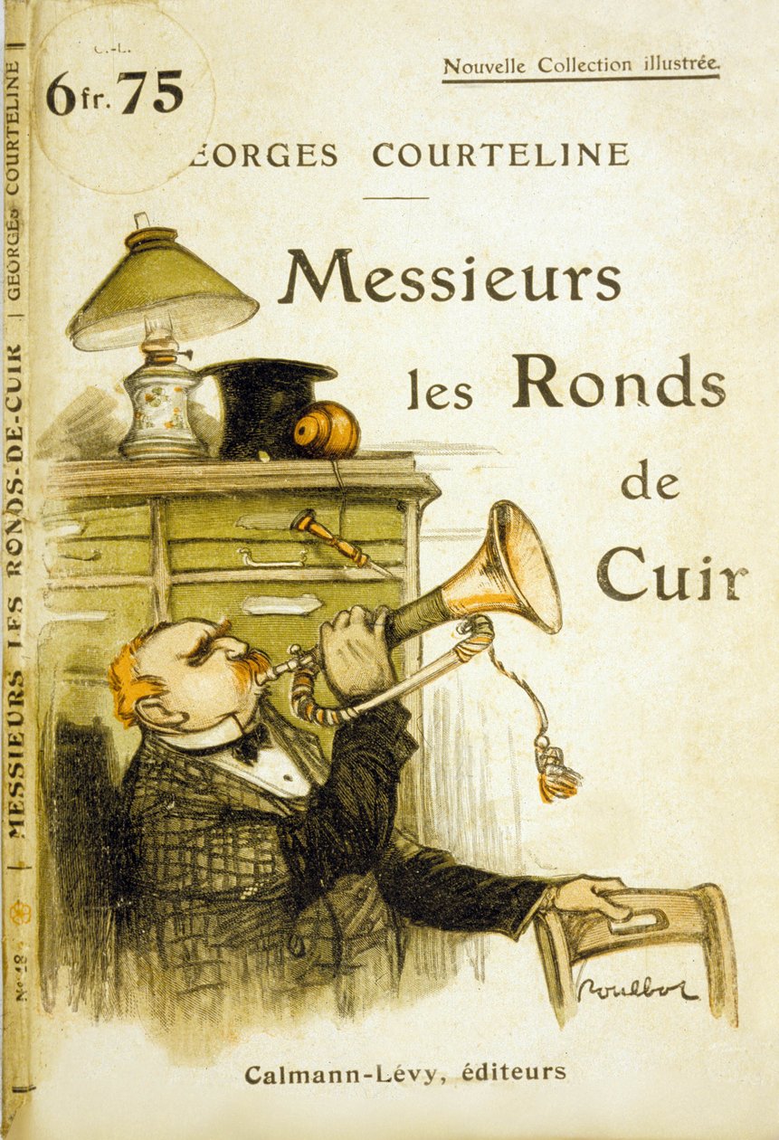 Omslag van "Messieurs les ronds de cuir" door Georges Courteline, ca. 1908 door Francisque Poulbot