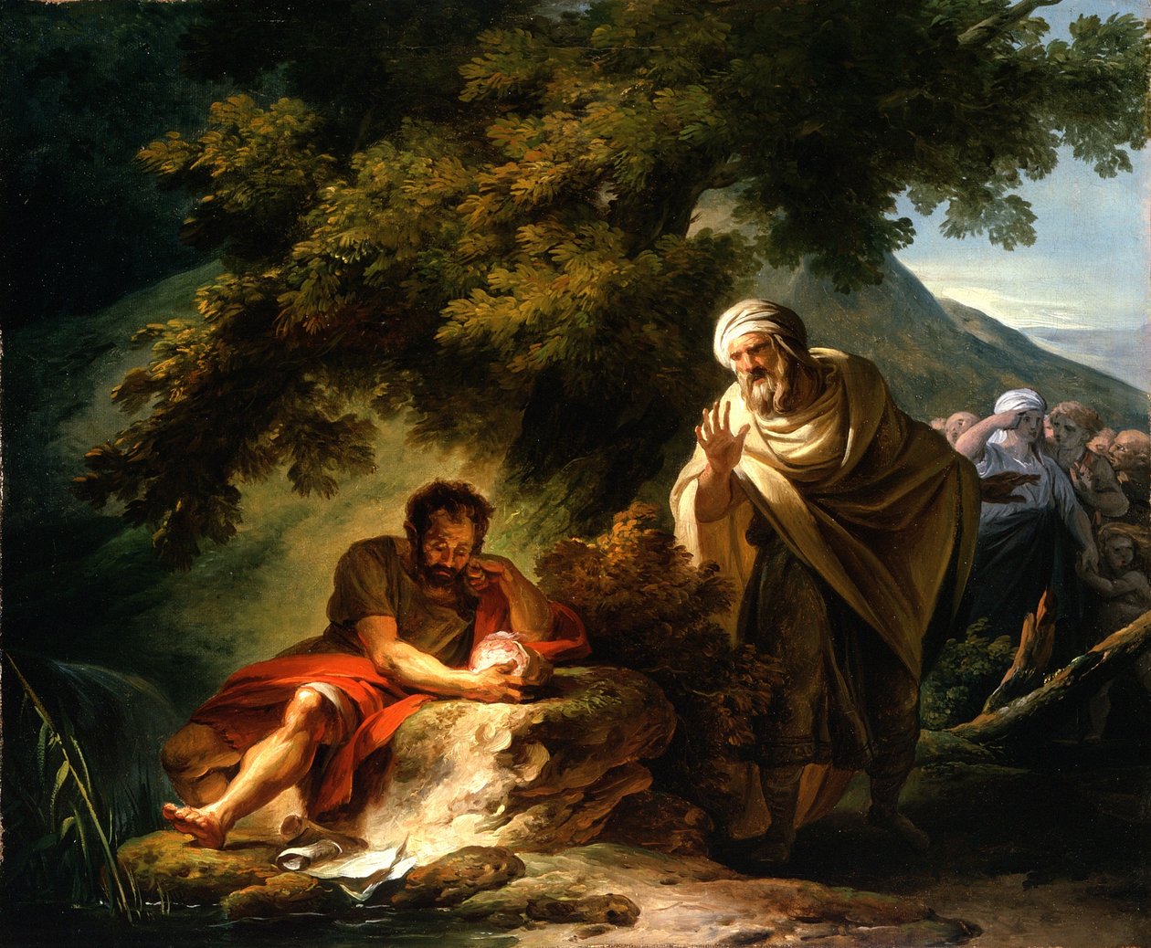 Democritus onder de Abderitans, ca. 1790 door François-André Vincent
