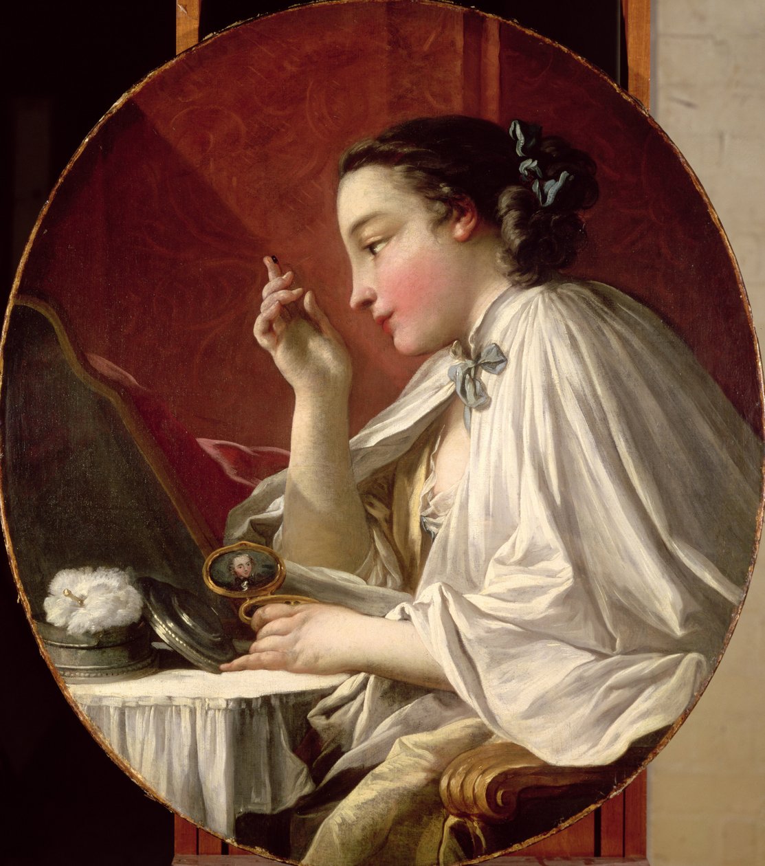 Vrouw bij haar toilet door François Boucher
