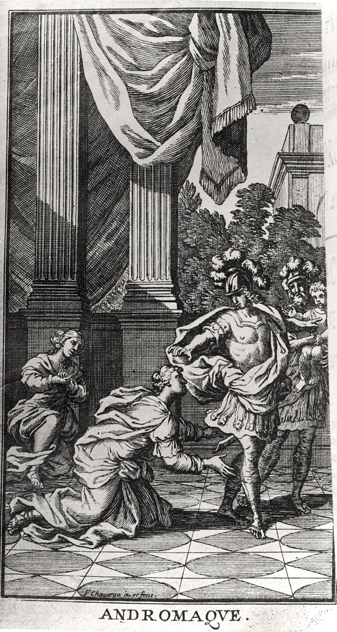 Andromache aan de voeten van Pyrrhus, uit 