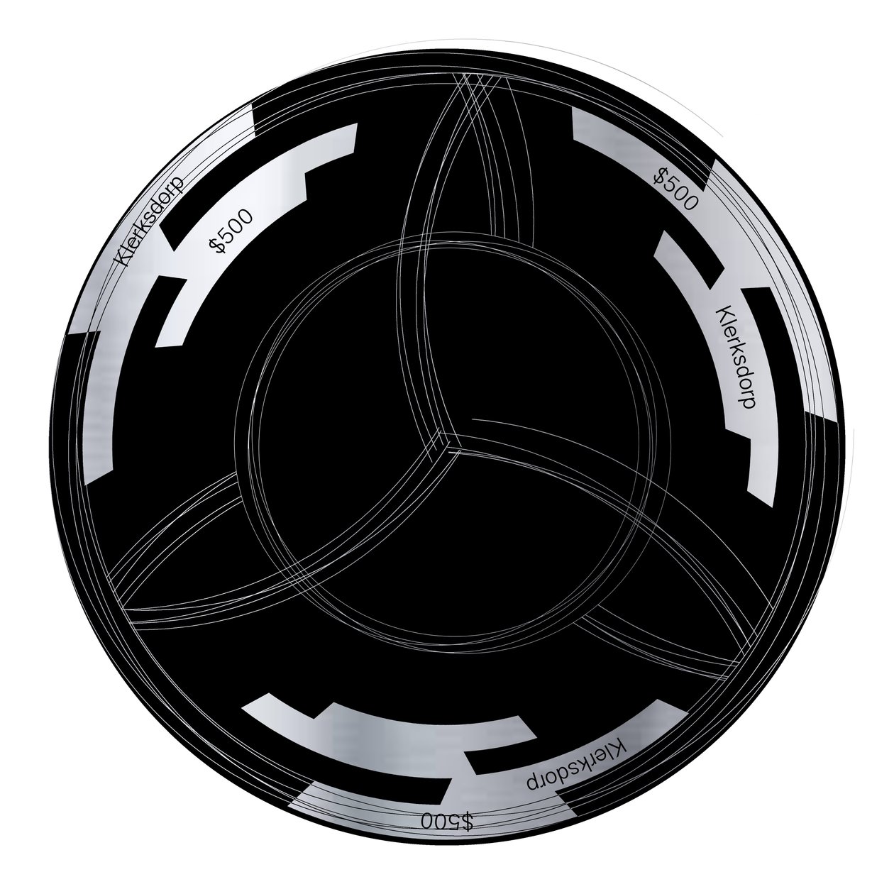 Pokerchip $500, 2015, digitaal door Francois Domain