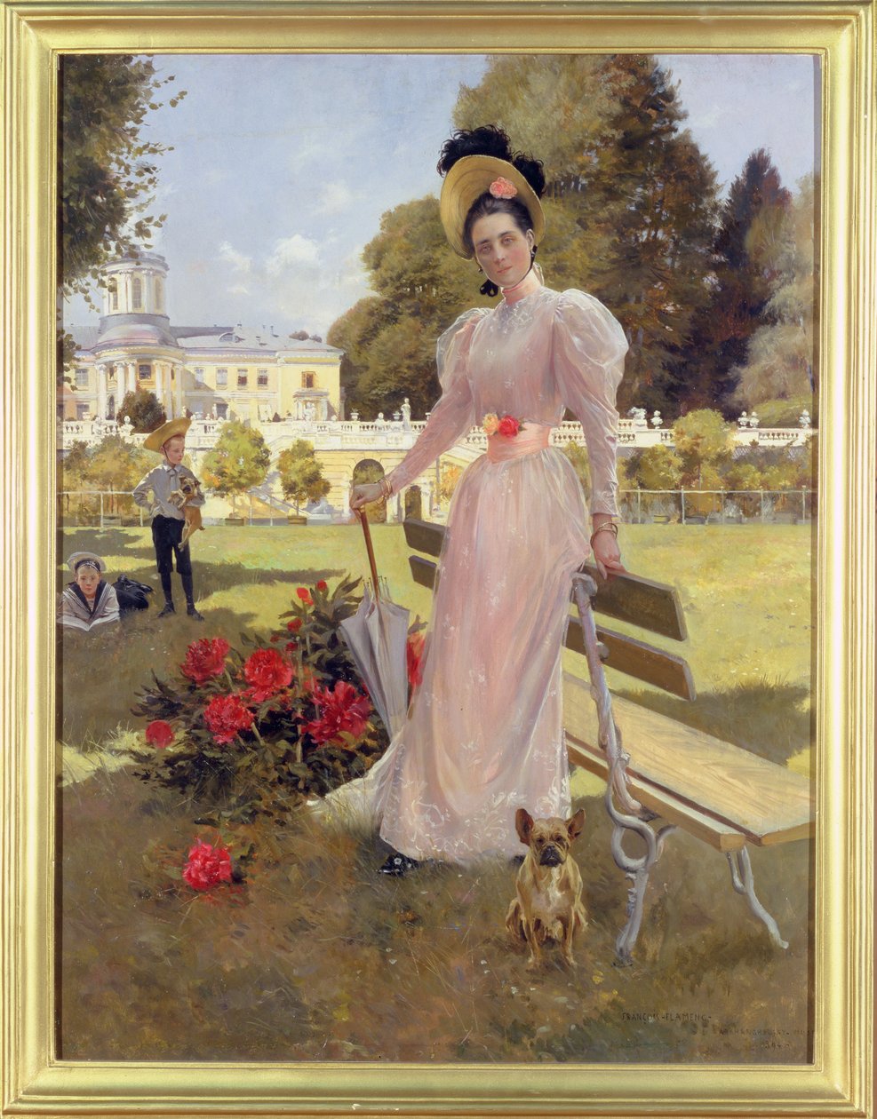 Portret van Prinses Z.N. Yusupova met haar Twee Zonen in Arkhangelskoe, 1894 door Francois Flameng