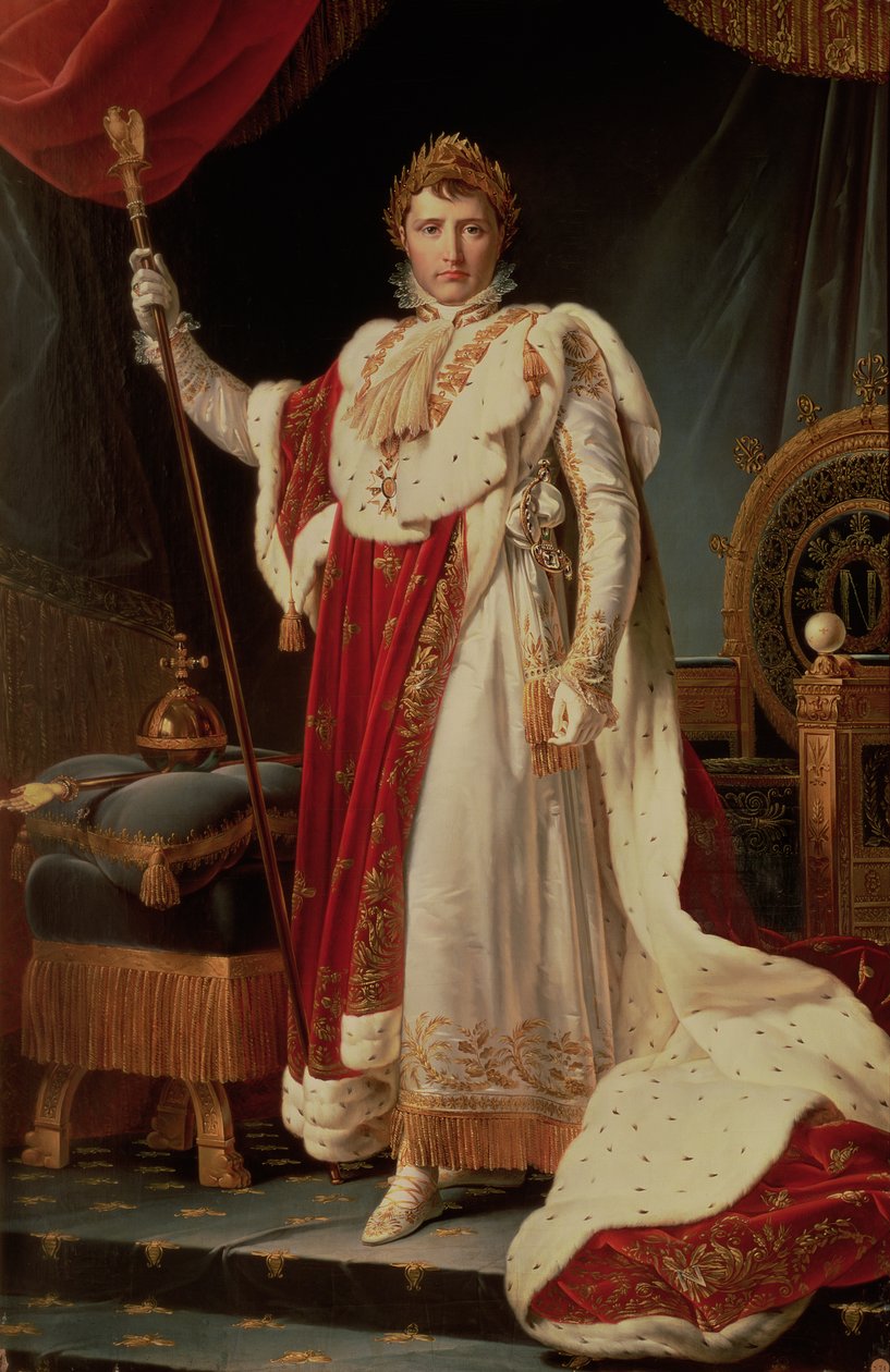 Napoleon in kroningsgewaden, c.1804 door Baron François Pascal Simon Gérard