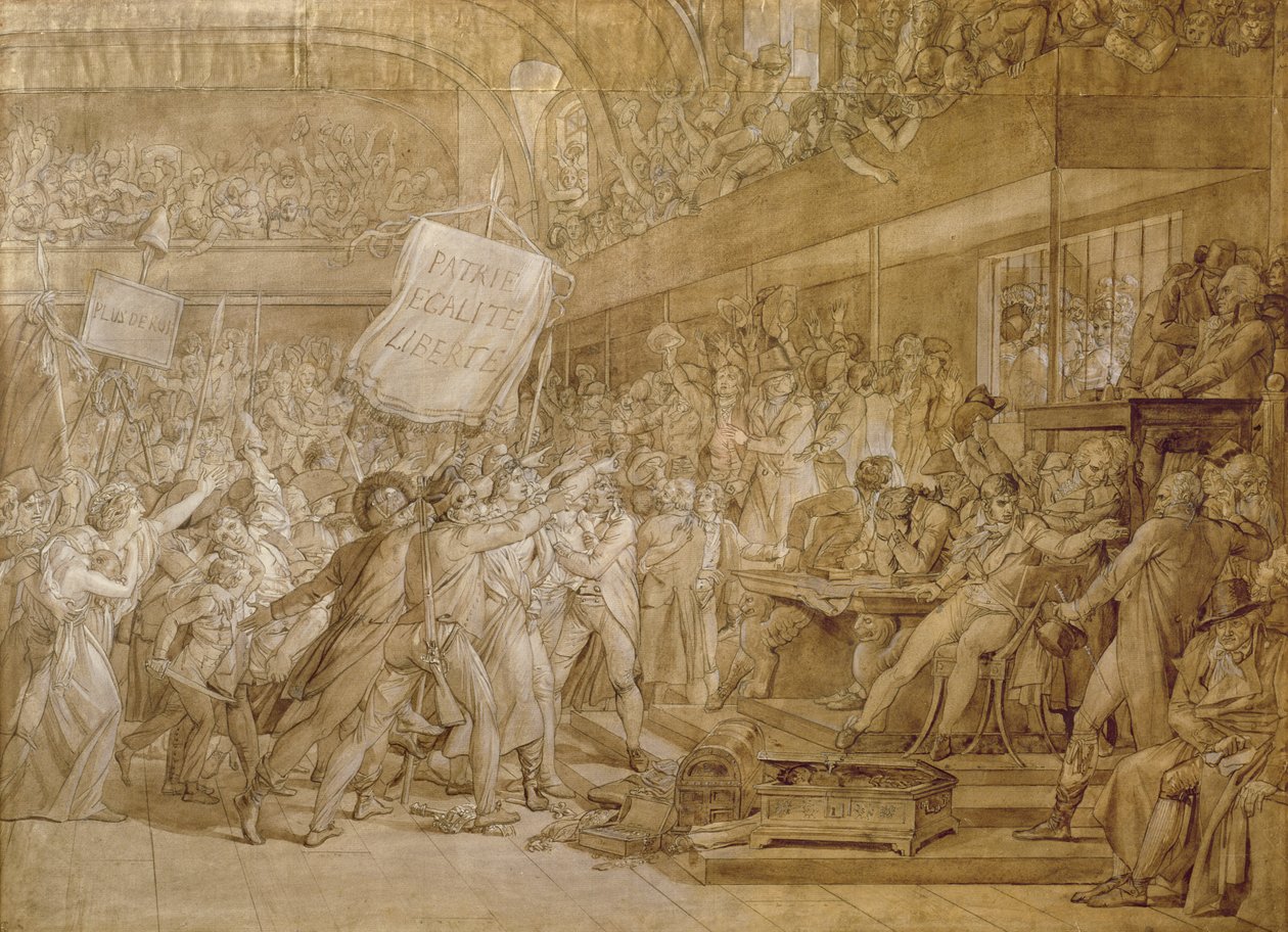 Het volk van Parijs bestormt de Tuilerieën op 10 augustus 1792 door Baron François Pascal Simon Gérard