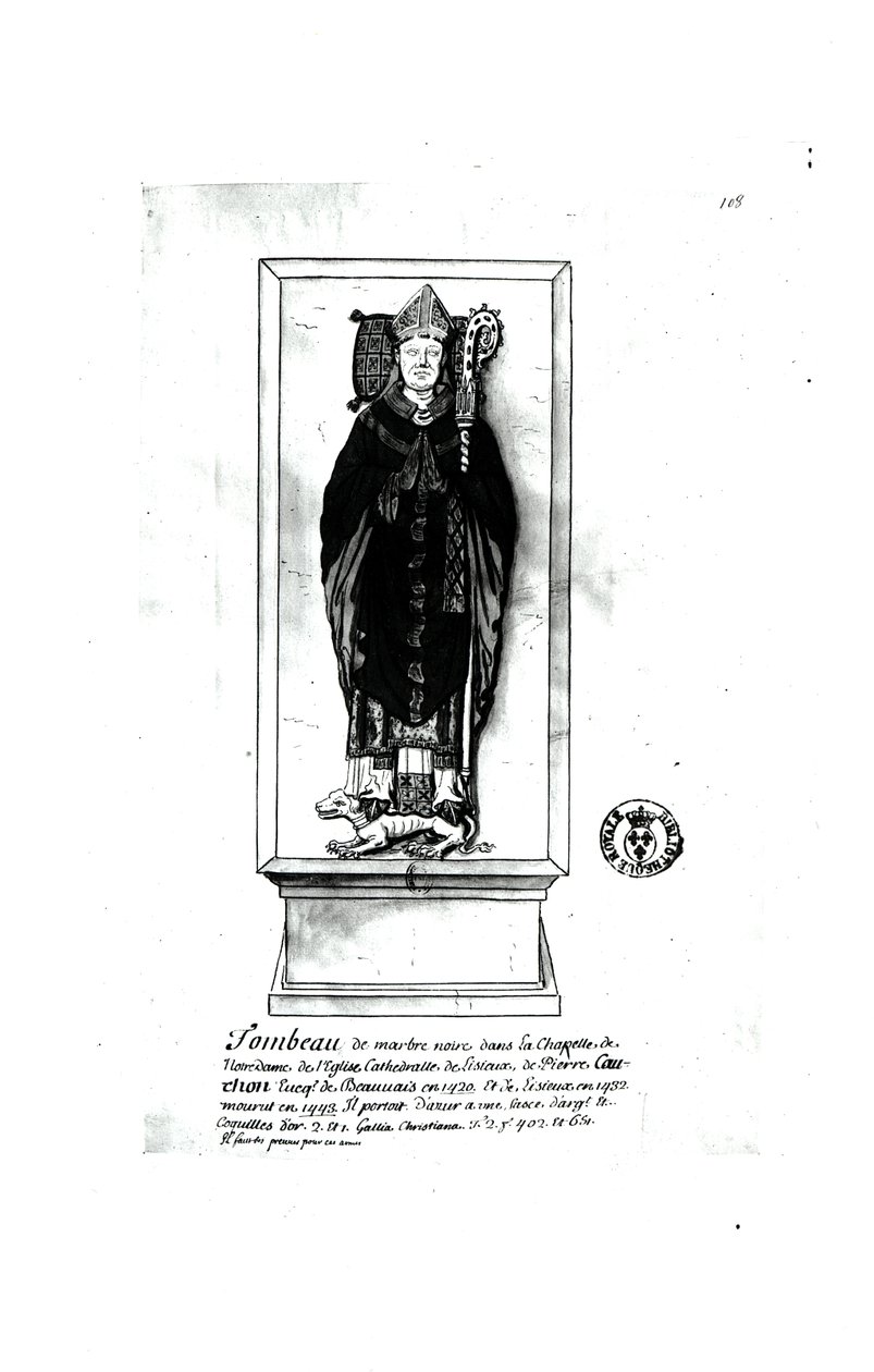 Graf van Pierre Cauchon (1371-1442) door Francois Roger de Gaignieres