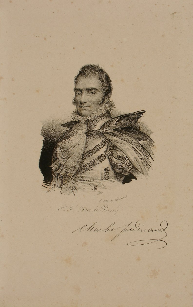 Charles Ferdinand de France, Hertog van Berry (1778-1820) 1814 door Francois Seraphin Delpech
