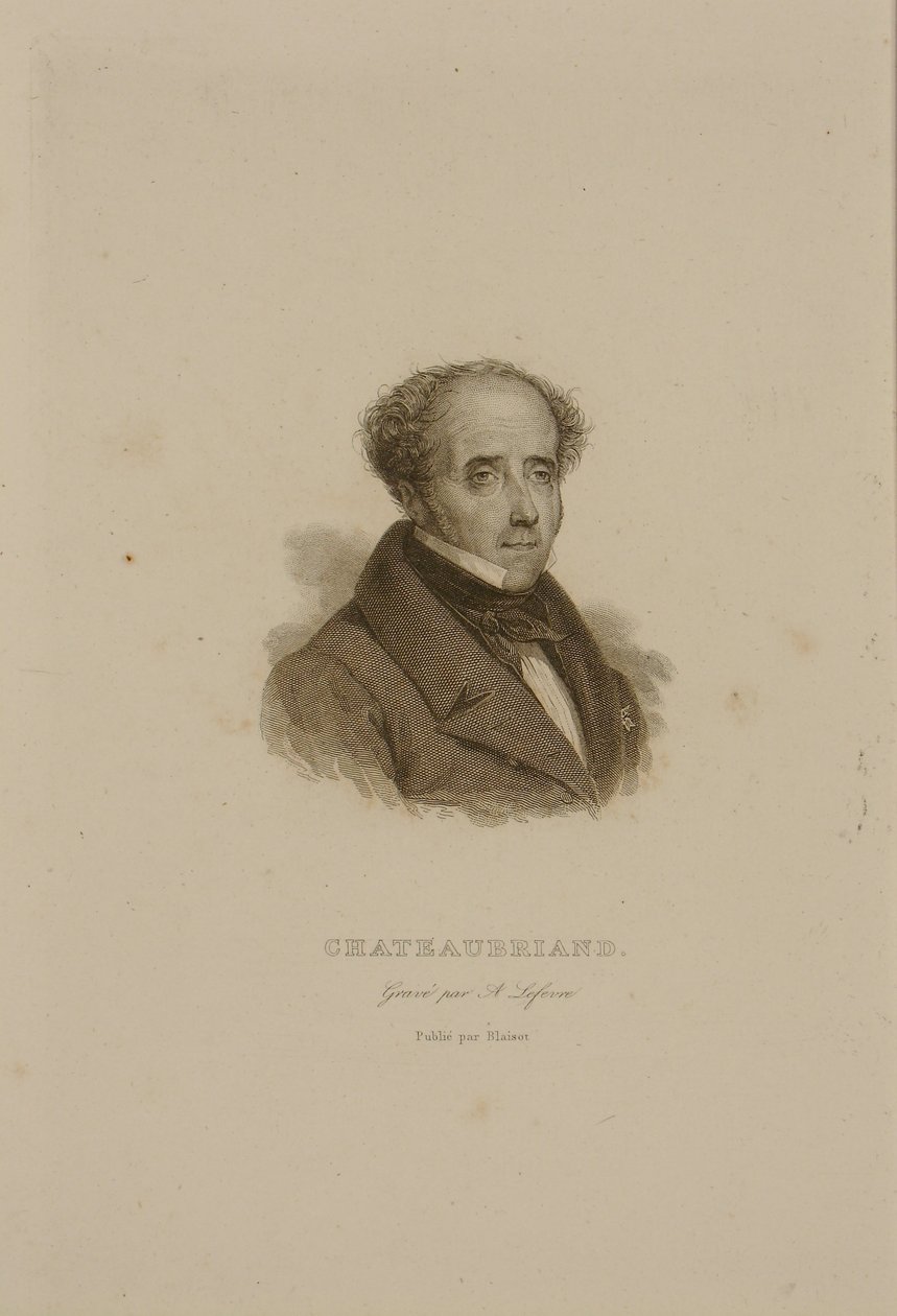 Portret van Francois Rene (1768-1848) Vicomte de Chateaubriand door Francois Seraphin Delpech