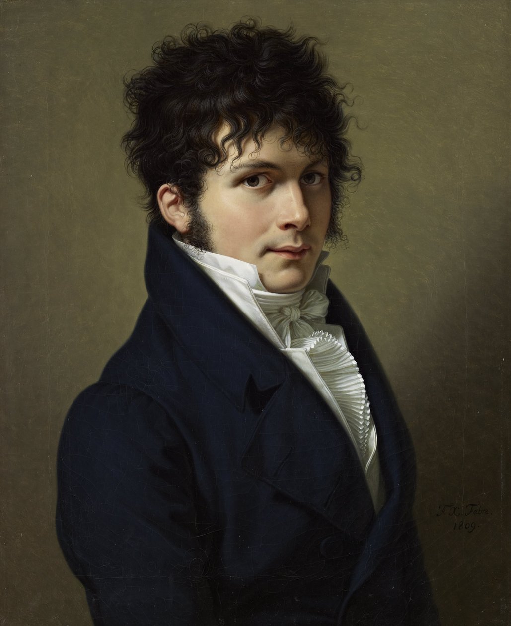 Portret van een man door Francois Xavier Fabre
