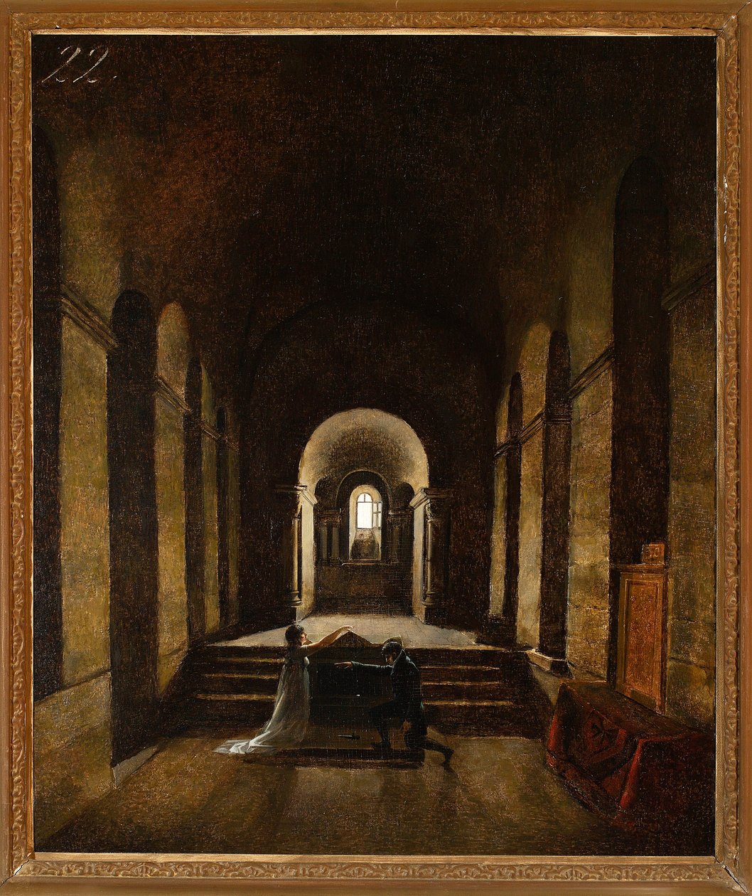 De eed (interieur van een kapel) door Francois-Marius Granet