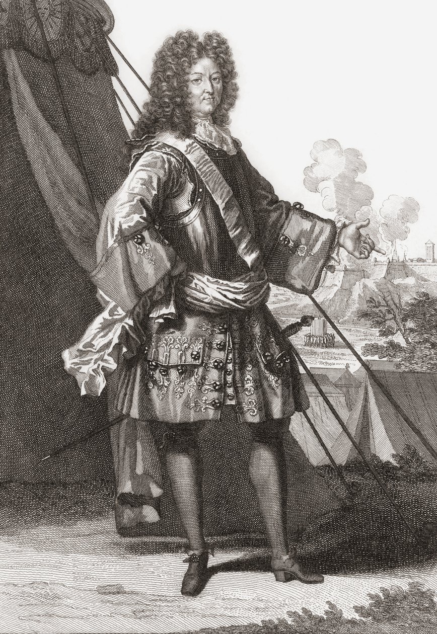 Lodewijk XIV, koning van Frankrijk en Navarra. (prent) door Francois (after) Boucher