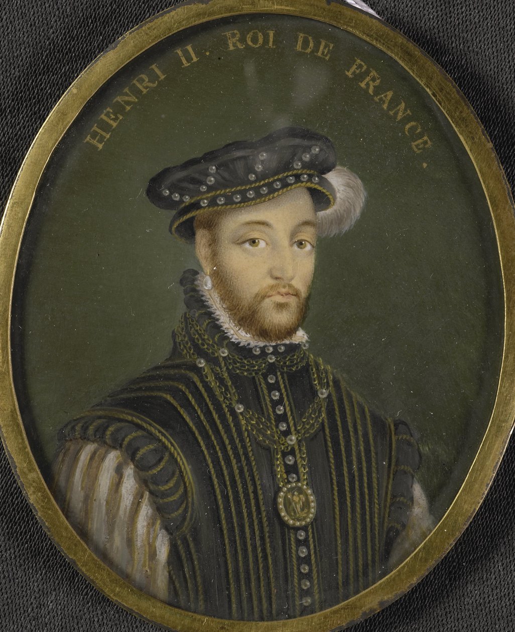 Portret van Koning Hendrik II van Frankrijk (1519-59) door Francois (after) Clouet