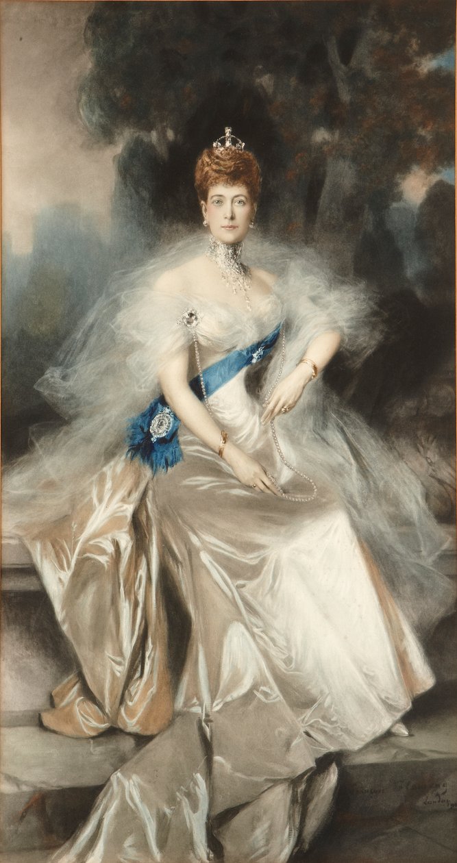 Koningin Alexandra door Francois (after) Flameng