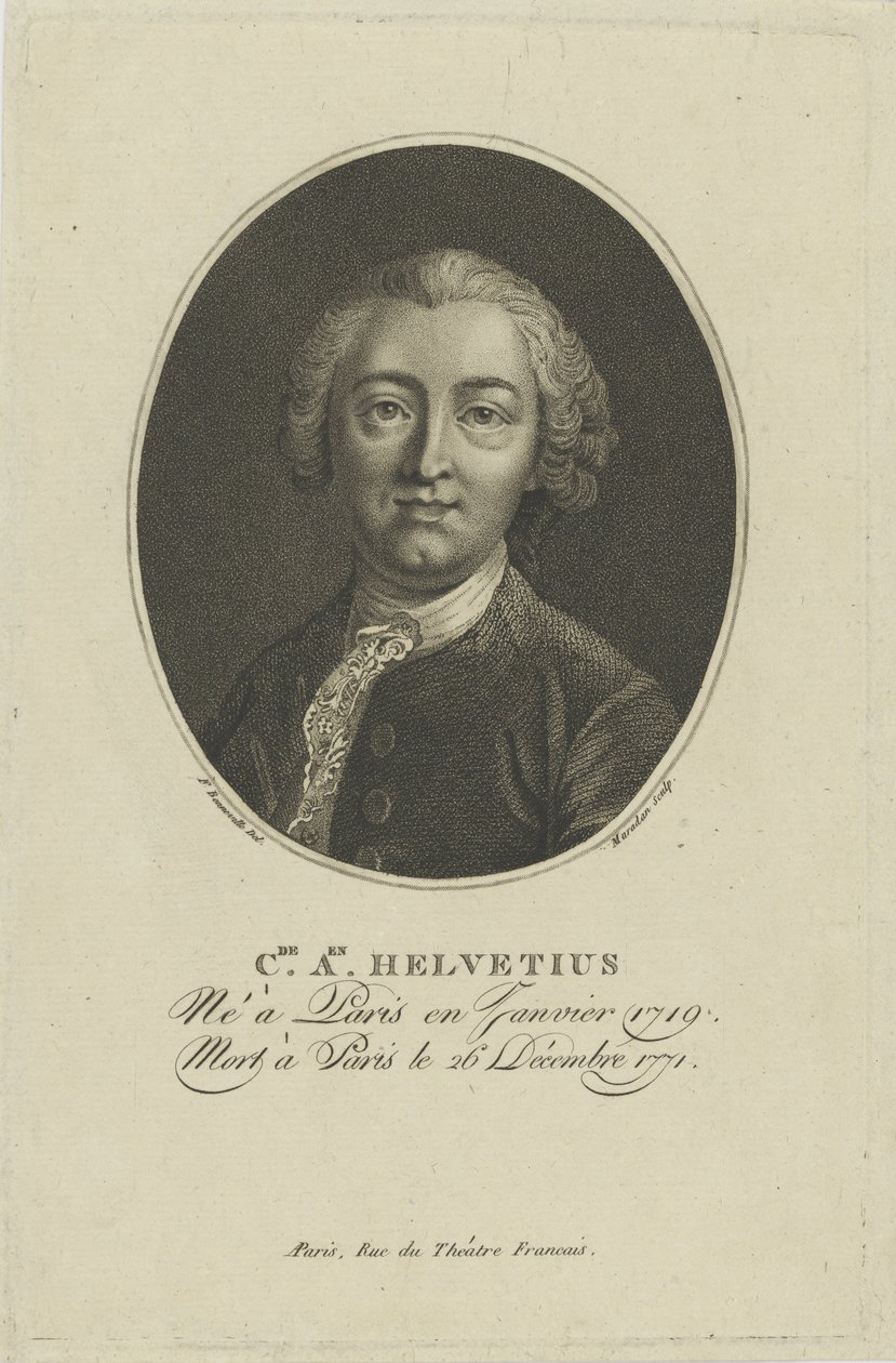 Portret van Claude Adrien Helvétius 1715-1771, c. 1800 door Francois Bonneville