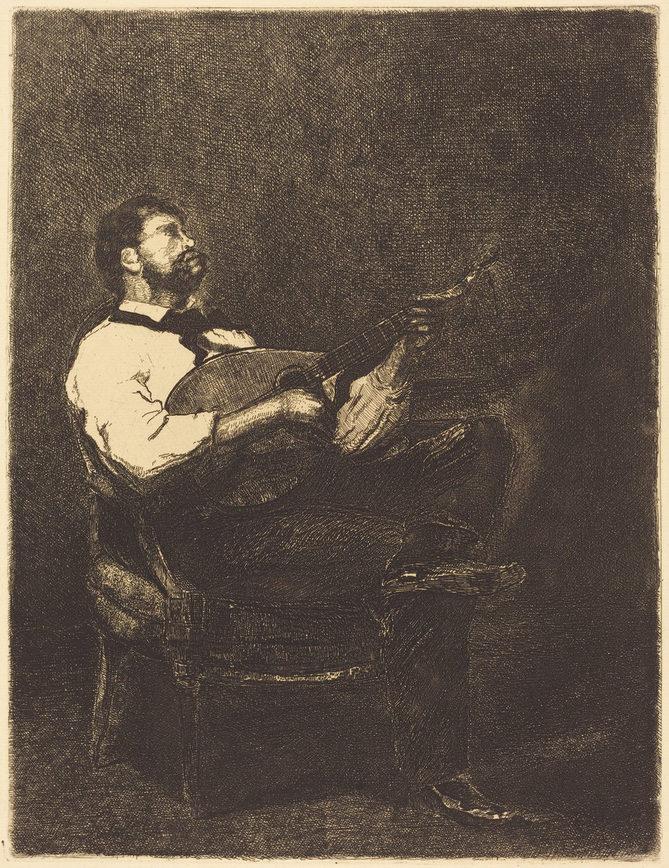 Gitaarspeler door François Bonvin