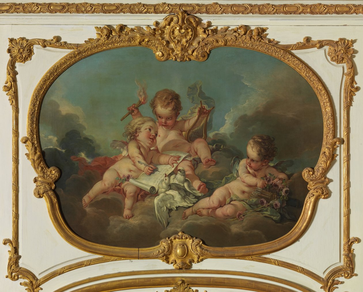 Allegorie van de lyrische poëzie door François Boucher