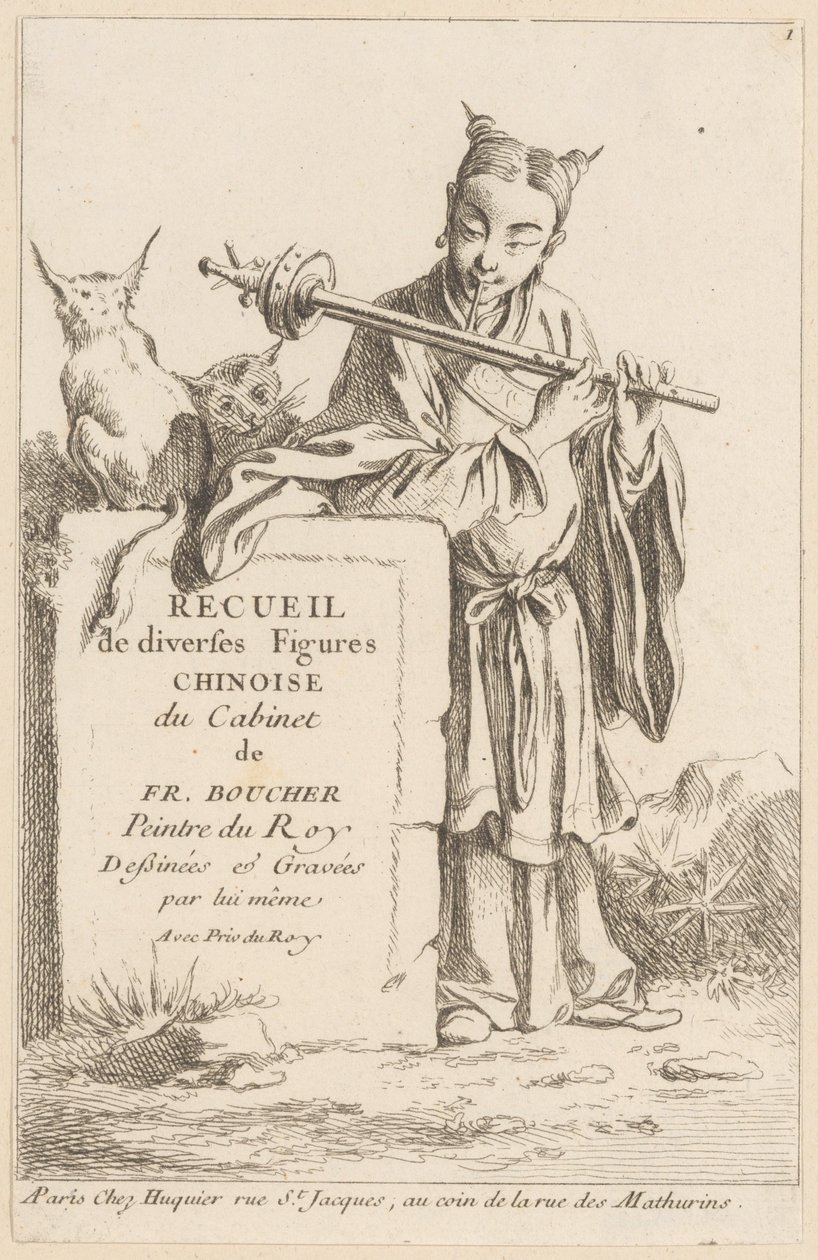 Verzameling van diverse Chinese figuren door François Boucher