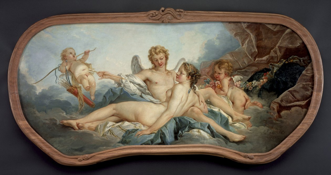 Cupido verwondt Psyche door François Boucher