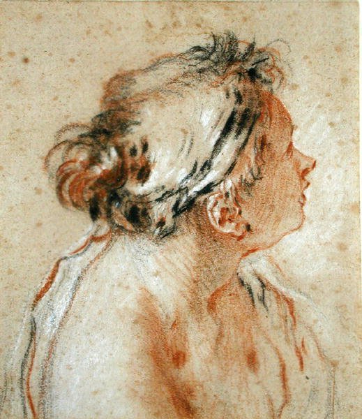 Hoofd van een nimf door François Boucher