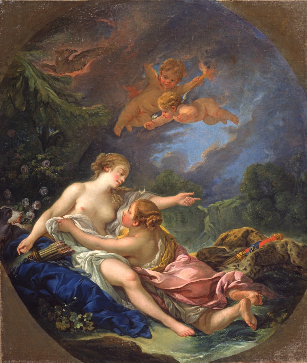 Jupiter en Callisto door François Boucher