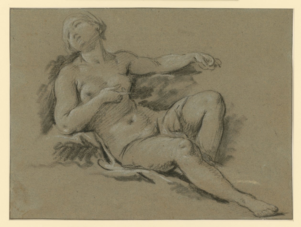 Liggend vrouwelijk naakt door François Boucher