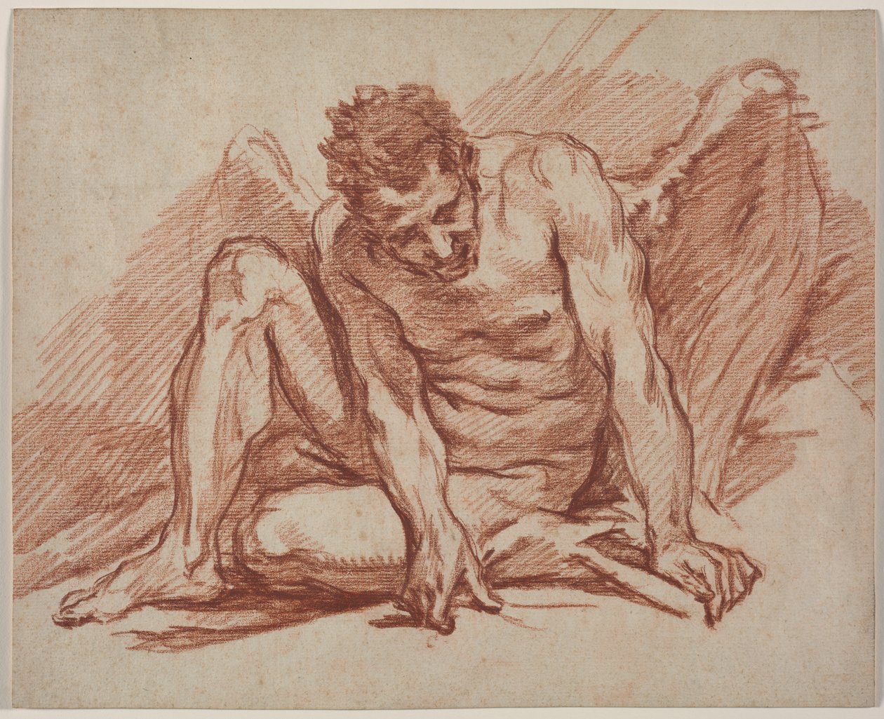 Mannelijke academie met vleugels door François Boucher