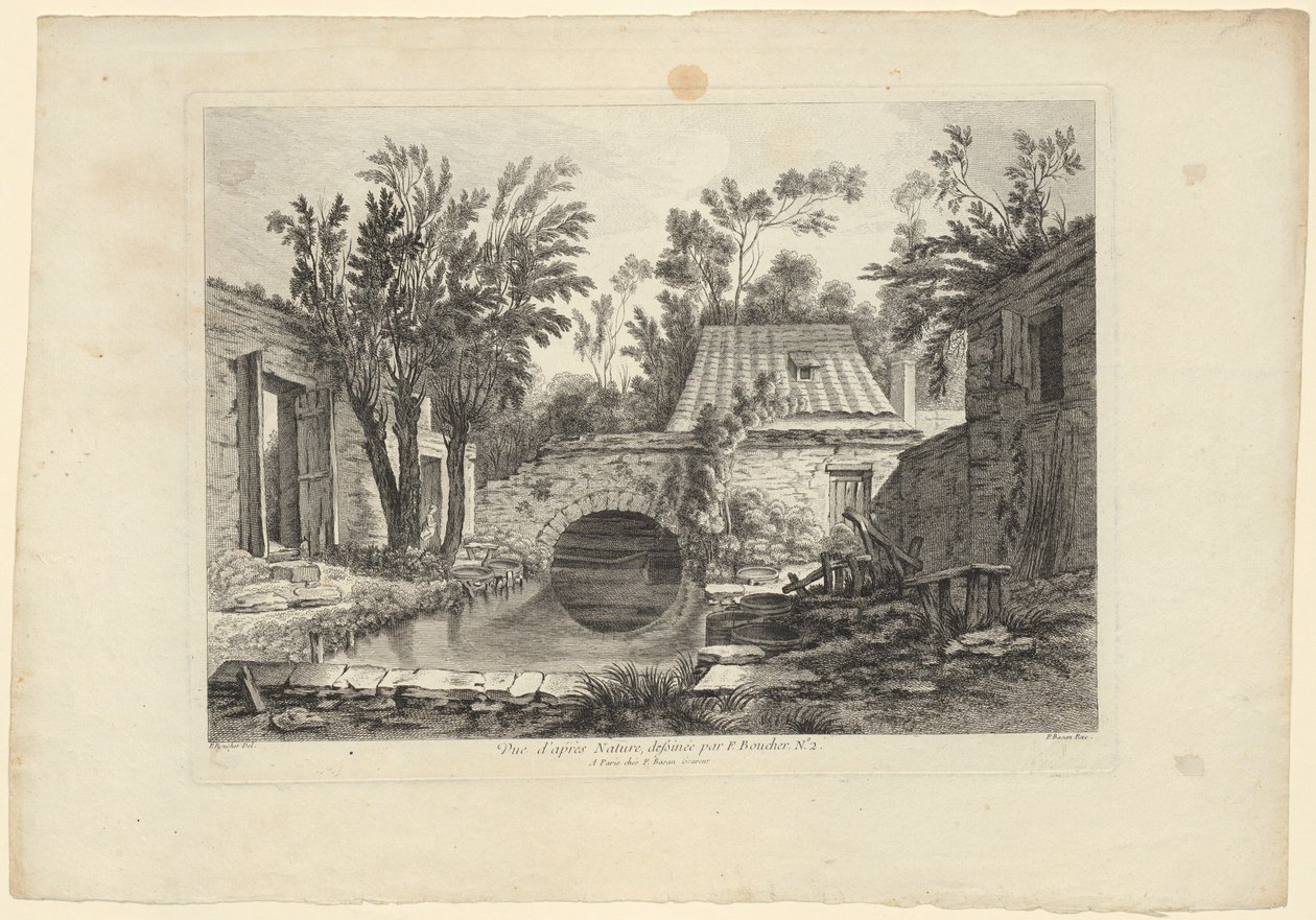 Natuurstudie naar François Boucher (nr. 2) door François Boucher