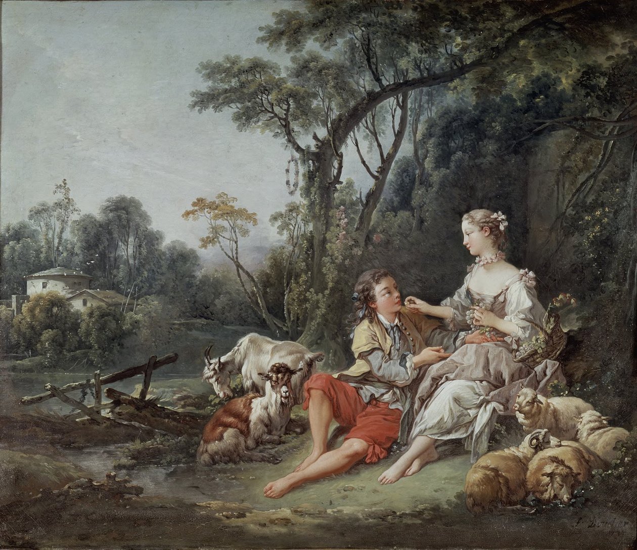 "Denken ze aan druiven" door François Boucher