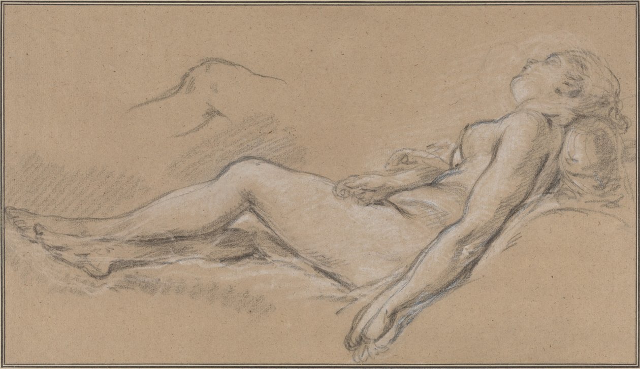 Liggende nimf door François Boucher